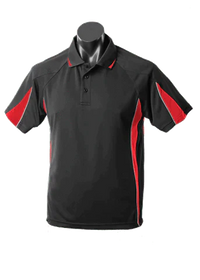 Aussie Pacific Eureka Kids Polo Shirt 3304 Casual Wear Aussie Pacific Black/Red/Ashe 6 