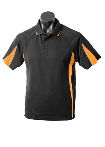 Aussie Pacific Eureka Kids Polo Shirt 3304 Casual Wear Aussie Pacific Black/Gold/Ashe 6 
