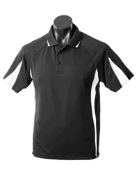 Aussie Pacific Eureka Kids Polo Shirt 3304 Casual Wear Aussie Pacific Black/White/Ashe 6 