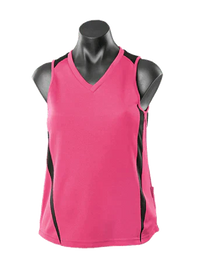 Aussie Pacific Eureka Ladies Singlet 2104 Casual Wear Aussie Pacific Hot Pink/Black 8 