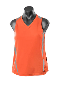 Aussie Pacific Eureka Ladies Singlet 2104 Casual Wear Aussie Pacific Orange/Charcoal 8 