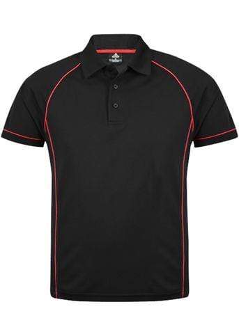 Aussie Pacific Men's Endeavour Work Polo Shirt 1310 Casual Wear Aussie Pacific Black/Red S 
