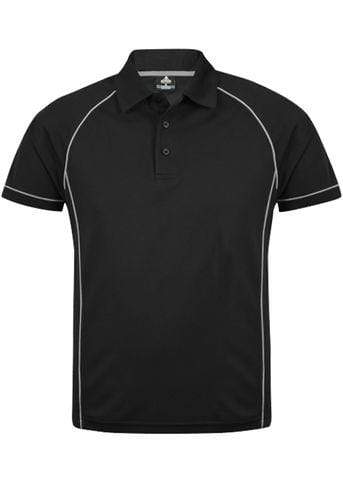 Aussie Pacific Men's Endeavour Work Polo Shirt 1310 Casual Wear Aussie Pacific Black/Silver S 