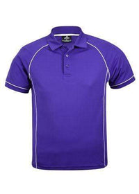 Aussie Pacific Men's Endeavour Work Polo Shirt 1310 Casual Wear Aussie Pacific Purple/White S 