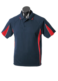 Aussie Pacific Men's Eureka Polo Shirt 1304 Casual Wear Aussie Pacific Navy/Red/Ashe S 