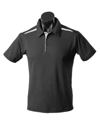 Aussie Pacific Men's Paterson Corporate Polo Shirt 1305 Casual Wear Aussie Pacific Black/Ashe S 