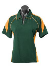 Aussie Pacific Premier Ladies Polo Shirt 2301 Casual Wear Aussie Pacific Bottle/Gold 8 
