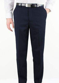 Aussie Pacific Flat Front Men's Trousers 1800 Corporate Wear Aussie Pacific Navy 72R 