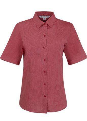 Aussie Pacific Ladies Belair Short Sleeve Shirt 2905S Corporate Wear Aussie Pacific Red 4 