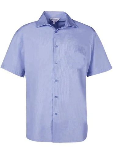 Aussie Pacific Grange Men's Short Sleeve Shirt 1902s Corporate Wear Aussie Pacific Mid Blue XXS 