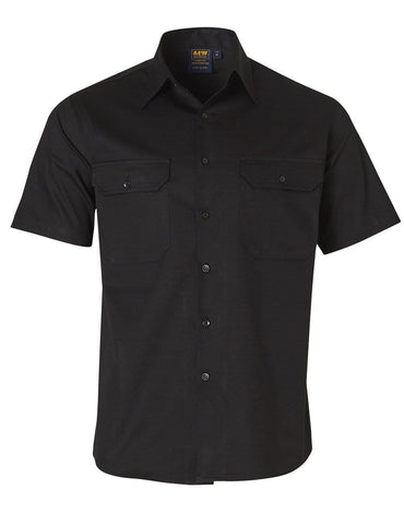Australian Industrial Wear Work Wear Black / S COTTON work shirt WT01