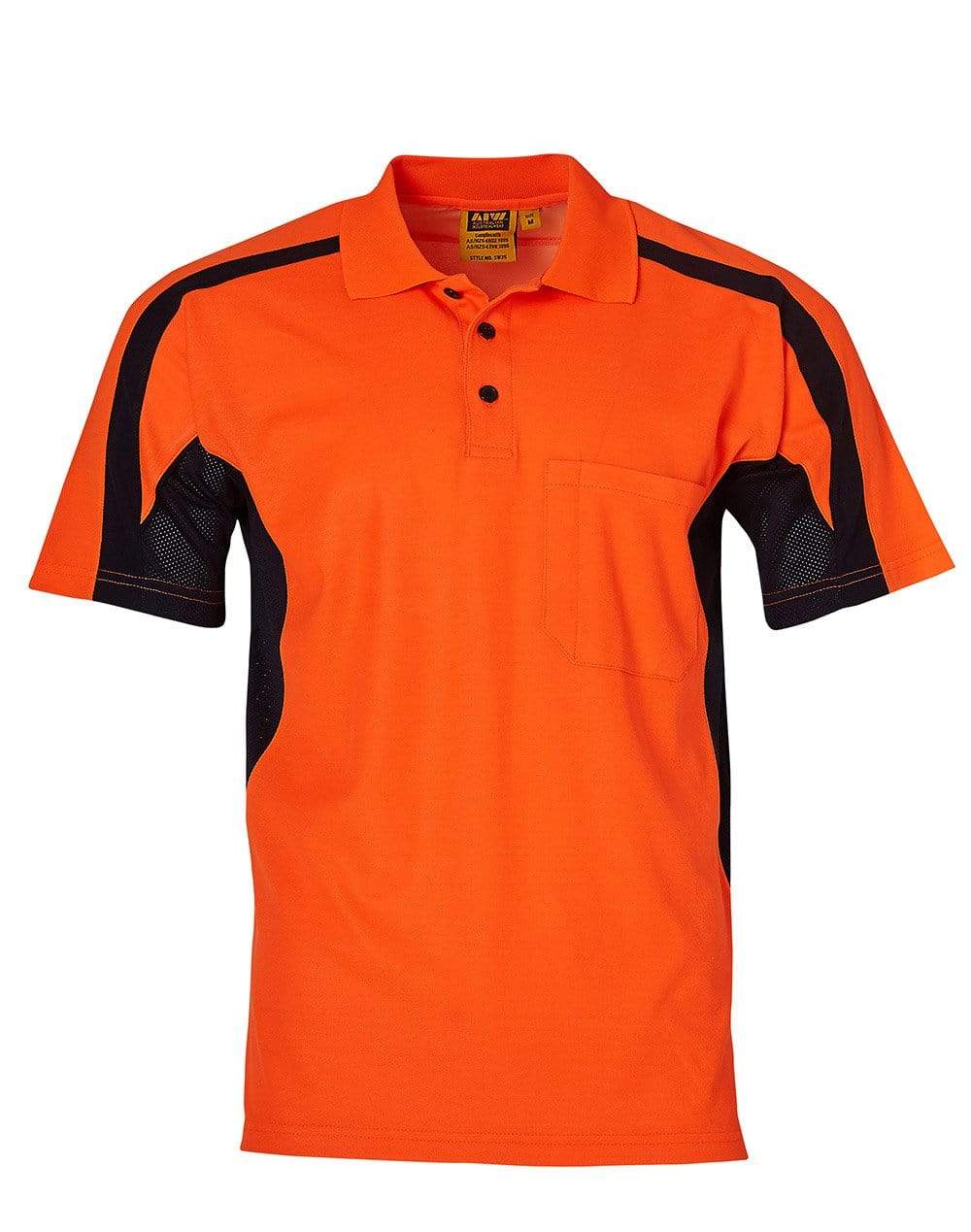 Australian Industrial Wear Work Wear Fluoro Orange/Navy / 2XS HI-VIS FASHION POLO Unisex SW25