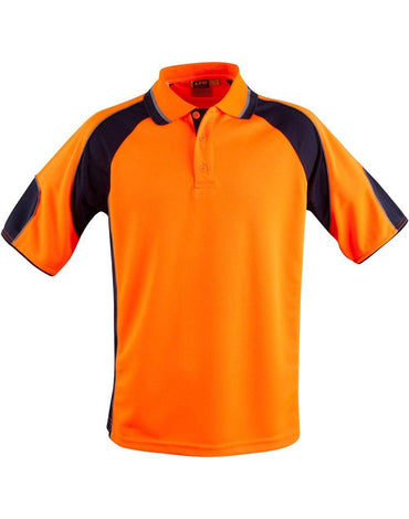 Australian Industrial Wear Work Wear Fluoro Orange/Navy / 2XS HIGH-VIS POLO - Unisex SW61