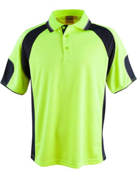 Australian Industrial Wear Work Wear Fluoro Yellow/Navy / 2XS HIGH-VIS POLO - Unisex SW61