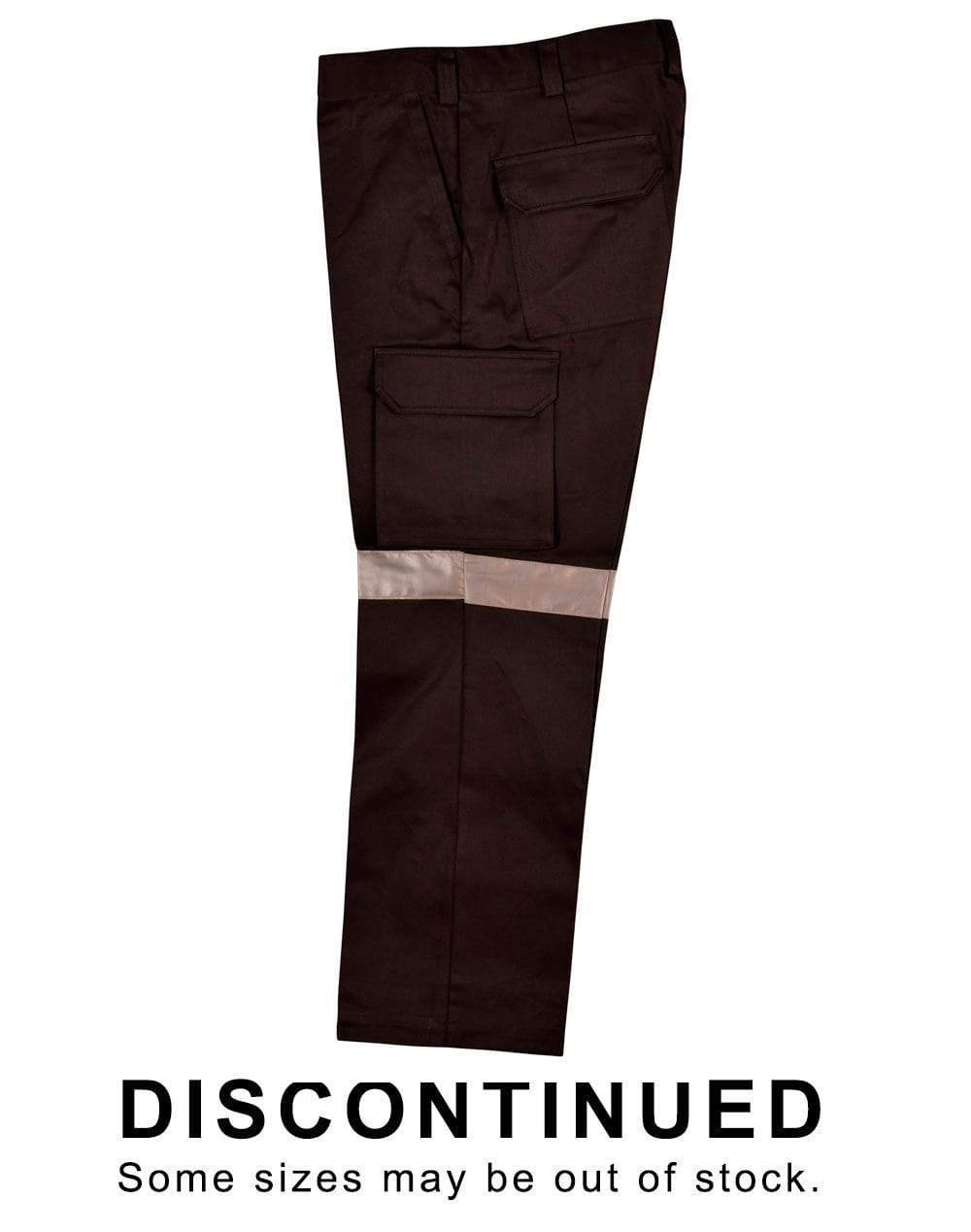 Australian Industrial Wear Work Wear Black / 74L PRE-SHRUNK DRILL PANTS WITH 3M TAPES Long Leg WP13HV