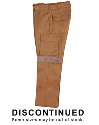 Australian Industrial Wear Work Wear Khaki / 74L PRE-SHRUNK DRILL PANTS WITH 3M TAPES Long Leg WP13HV