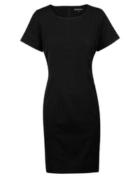 Benchmark Corporate Wear Black / 6 BENCHMARK Ladies’ Poly/Viscose Stretch, Short Sleeve Dress M9282