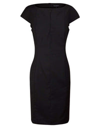 Benchmark Corporate Wear Black / 6 BENCHMARK Ladies’ Wool Blend Stretch Cap Sleeve Dress M9281