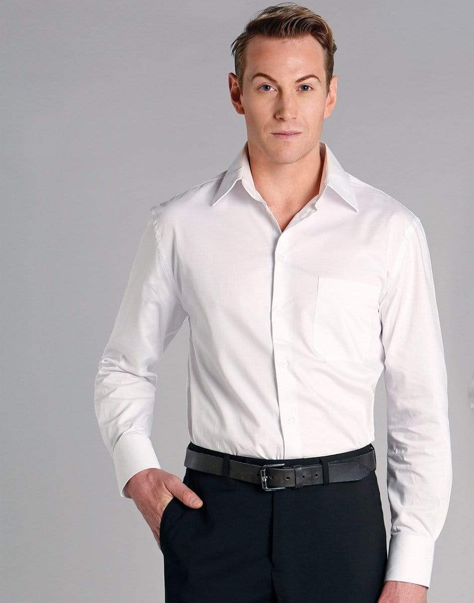 Benchmark Corporate Wear BENCHMARK Men's Fine Twill Long Sleeve Shirt M7030L