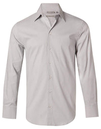 Benchmark Corporate Wear BENCHMARK Men's Ticking Stripe Long Sleeve Shirt M7200L
