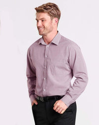 Benchmark Corporate Wear BENCHMARK Men’s Two Tone Mini Gingham Long Sleeve Shirt M7340L