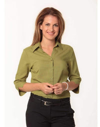 Benchmark Corporate Wear Avocado / 6 BENCHMARK Women's CoolDry 3/4 Sleeve Shirt M8600Q