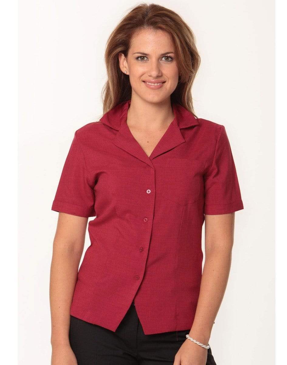 Benchmark Corporate Wear Red / 6 BENCHMARK Women's CoolDry Short Sleeve Overblouse