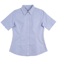 Benchmark Corporate Wear Blue / 6 BENCHMARK Women's CVC Oxford Short Sleeve Shirt M8040S