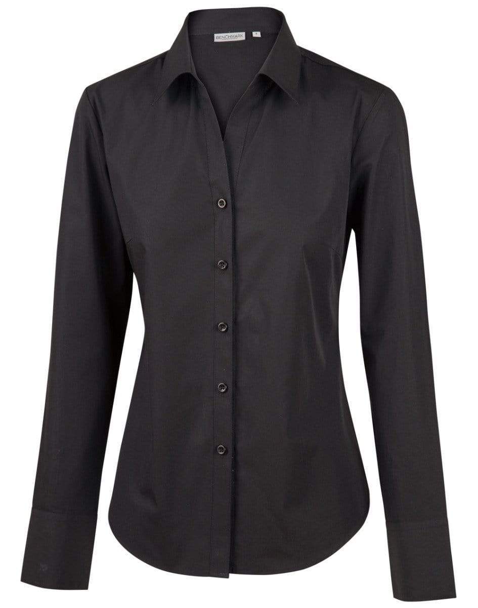 Benchmark Corporate Wear Black / 6 BENCHMARK Women's Nano ™ Tech Long Sleeve Shirt M8002