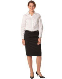 Benchmark Corporate Wear BENCHMARK Women's Poly/Viscose Stretch Mid Length Lined Pencil Skirt M9471