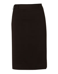 Benchmark Corporate Wear Black / 6 BENCHMARK Women's Poly/Viscose Stretch Mid Length Lined Pencil Skirt M9471