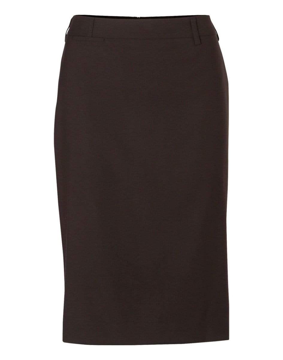 Benchmark Corporate Wear Charcoal / 6 BENCHMARK Women's Poly/Viscose Stretch Mid Length Lined Pencil Skirt M9471