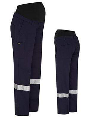 Bisley Workwear Work Wear Navy / 8 Bisley 3M Taped Maternity Drill Work Pant BPLM6009T