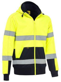 Bisley Workwear Work Wear Yellow/Navy / XS Bisley TAPED HI VIS FLEECE HOODIE WITH SHERPA  BK6988T