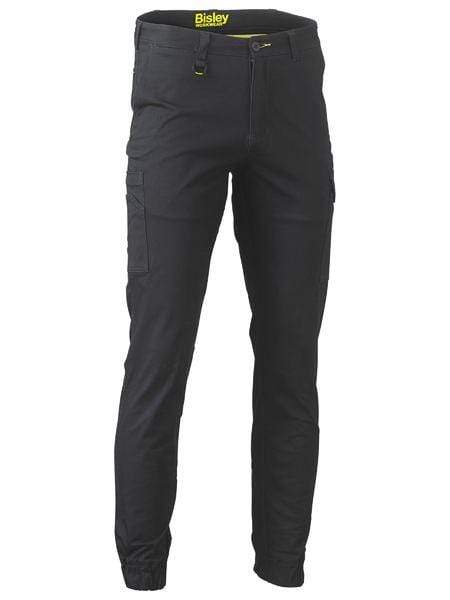 Bisley Workwear Work Wear Black / 77 R Bisley STRETCH COTTON DRILL CARGO CUFFED PANTS BPC6028