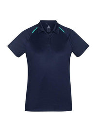 Biz Care Casual Wear Navy/Teal / 8 Biz Collection Academy Ladies Polo P012LS