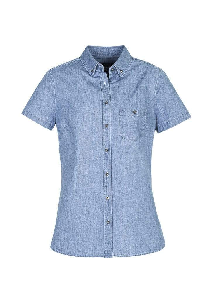 Biz Care Corporate Wear Blue / 6 Biz Collection Indie Ladies S/S Shirt S017LS