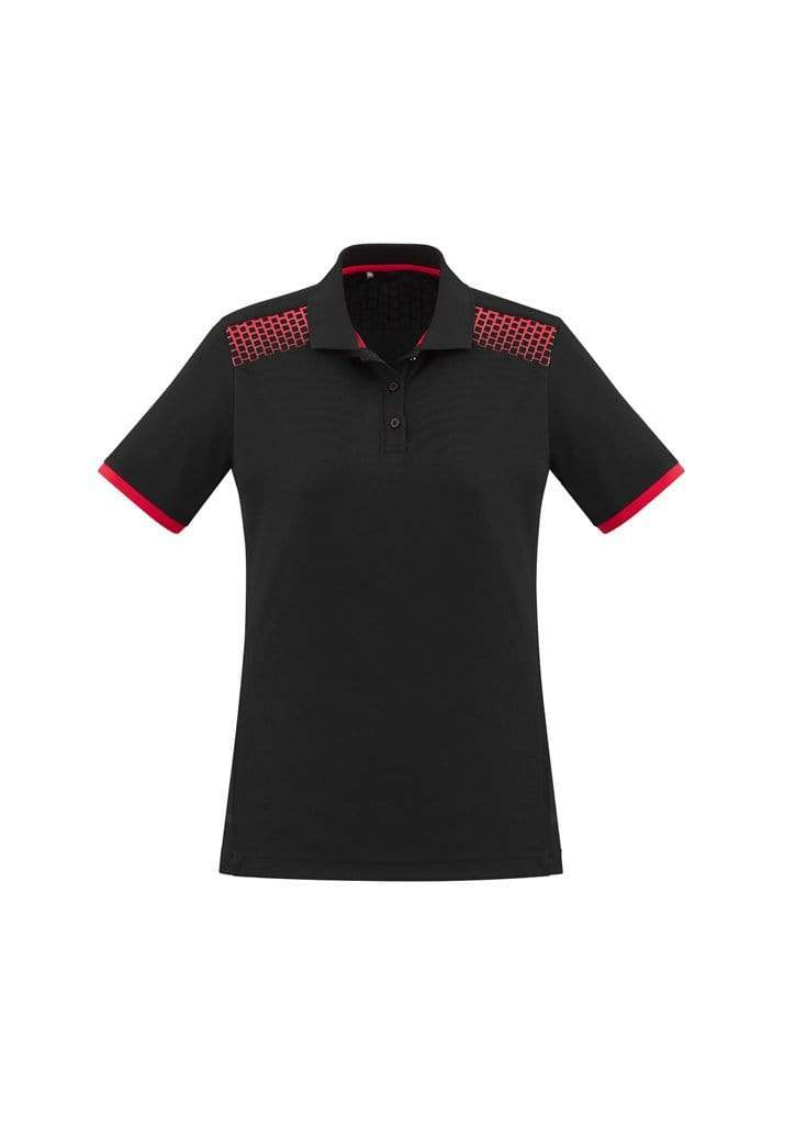 Biz Collection Casual Wear 6 / Black/Red Biz Collection Galaxy Ladies Polo P900LS