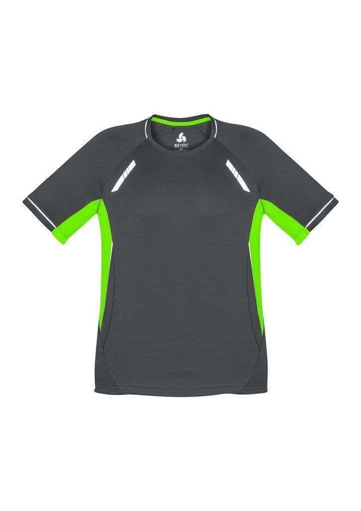 Biz Collection Casual Wear Grey/Fluoro Lime/Silver / S Biz Collection Men’s Renegade Tee T701MS
