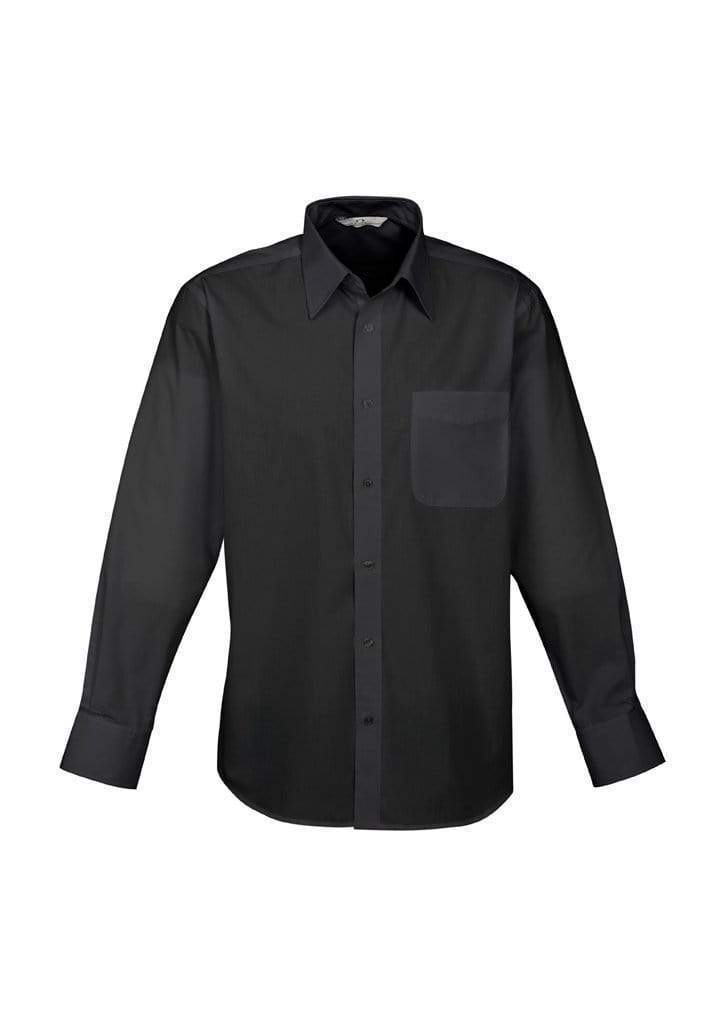 Biz Collection Corporate Wear Black / S Biz Collection Men’s Base Long Sleeve Shirt S10510