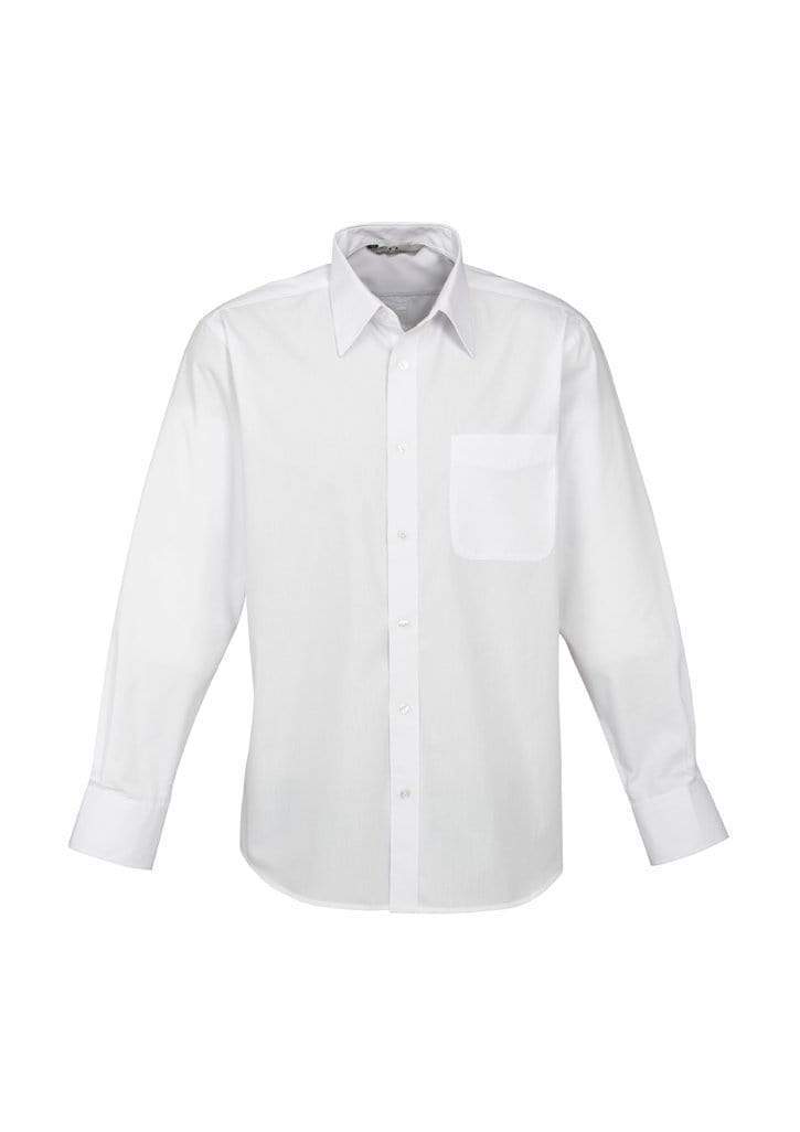 Biz Collection Corporate Wear White / S Biz Collection Men’s Base Long Sleeve Shirt S10510