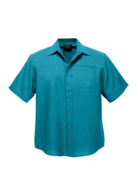 Biz Collection Corporate Wear Teal / S Biz Collection Men’s Plain Oasis Short Sleeve Shirt Sh3603