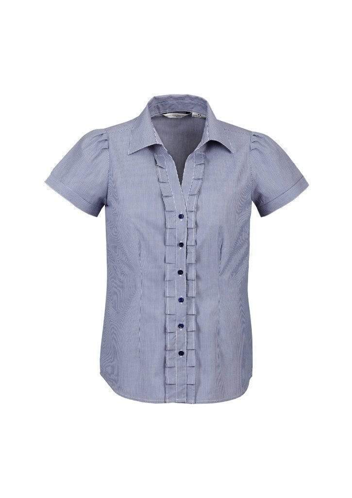 Biz Collection Corporate Wear Blue / 6 Biz Collection Women’s Edge Short Sleeve Shirt S267ls
