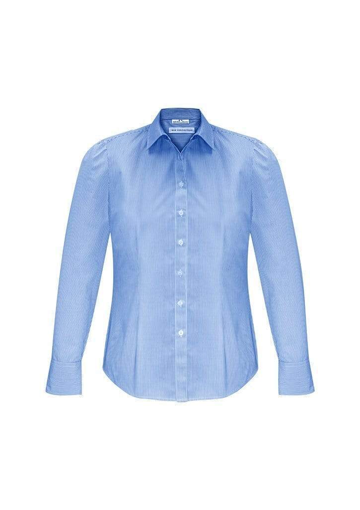 Biz Collection Corporate Wear Blue / 8 Biz Collection Women’s Euro Long Sleeve Shirt S812LL