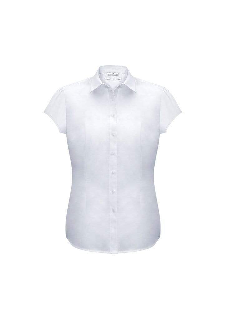 Biz Collection Corporate Wear White / 6 Biz Collection Women’s Euro Short Sleeve Shirt S812ls