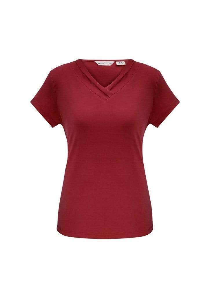 Biz Collection Corporate Wear Cherry / 6 Biz Collection Women’s Lana Short Sleeve Top K819ls