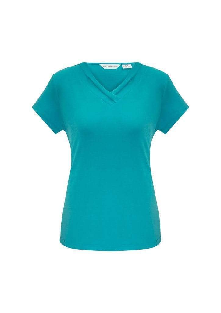 Biz Collection Corporate Wear Turquoise Blue / 6 Biz Collection Women’s Lana Short Sleeve Top K819ls