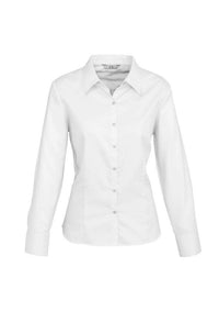 Biz Collection Corporate Wear White / 6 Biz Collection Women’s Luxe Long Sleeve Shirt S118ll