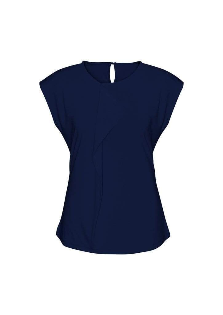 Biz Collection Corporate Wear Midnight Blue / 6 Biz Collection Women’s Mia Pleat Knit Top K624ls