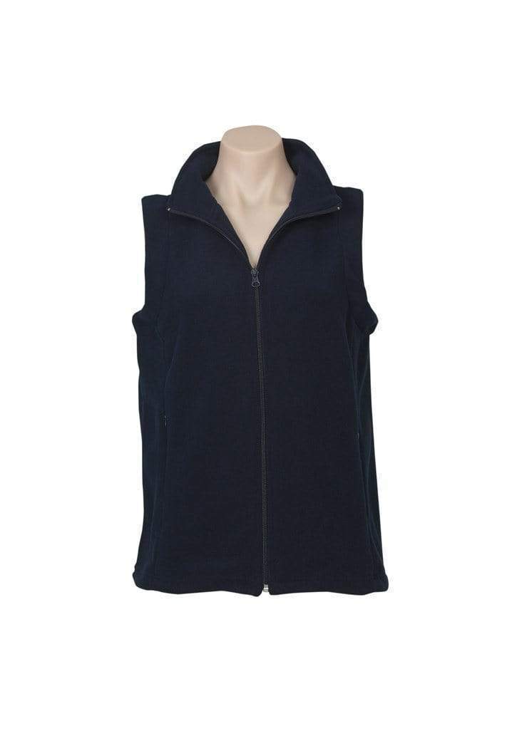 Biz Collection Corporate Wear Navy / 8 Biz Collection Women’s Plain Micro Fleece Vest Pf905